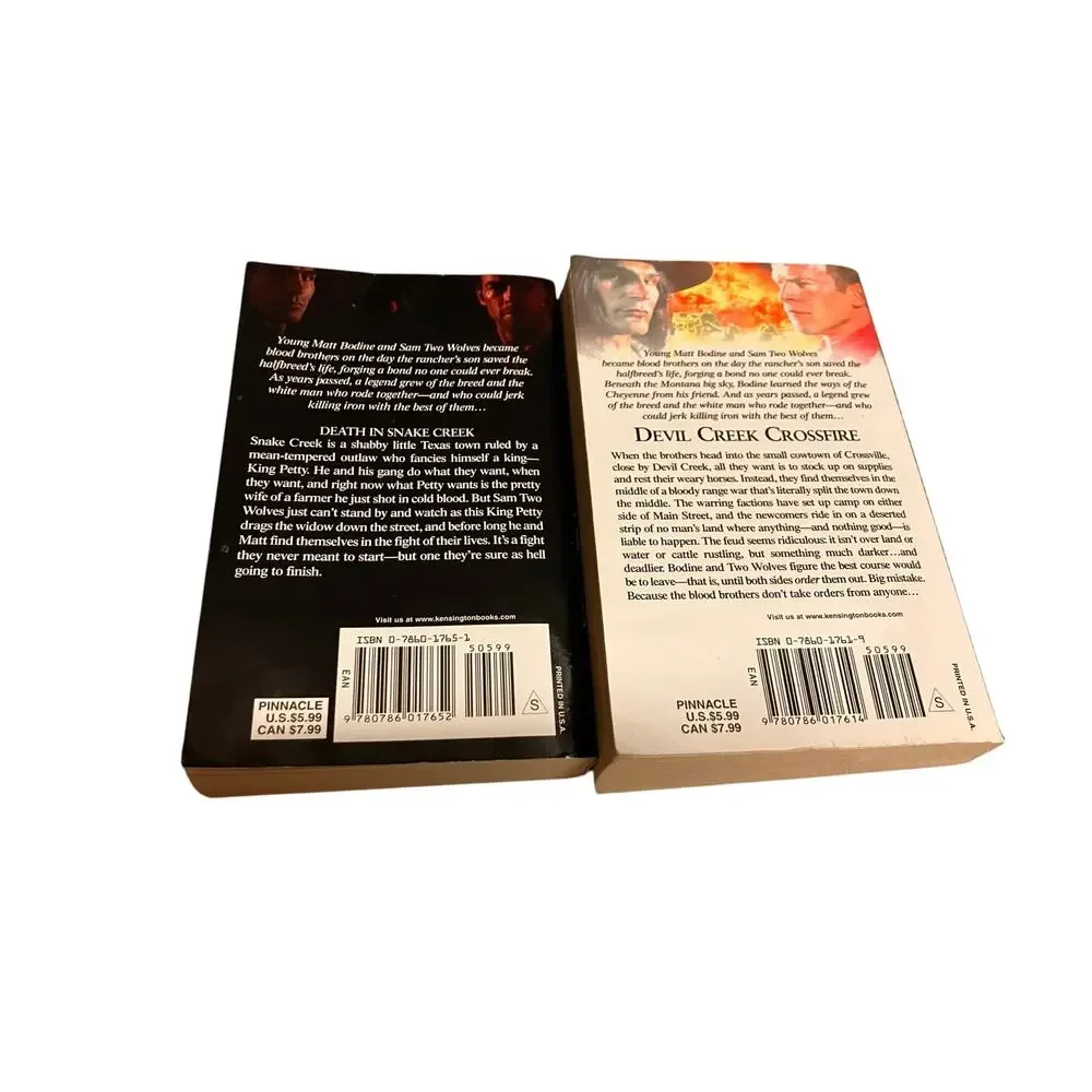 William W. Johnstone, Blood Brothers, Western Paperback Book‎ Lot of 2, Death